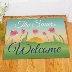 Spring Tulips Doormat